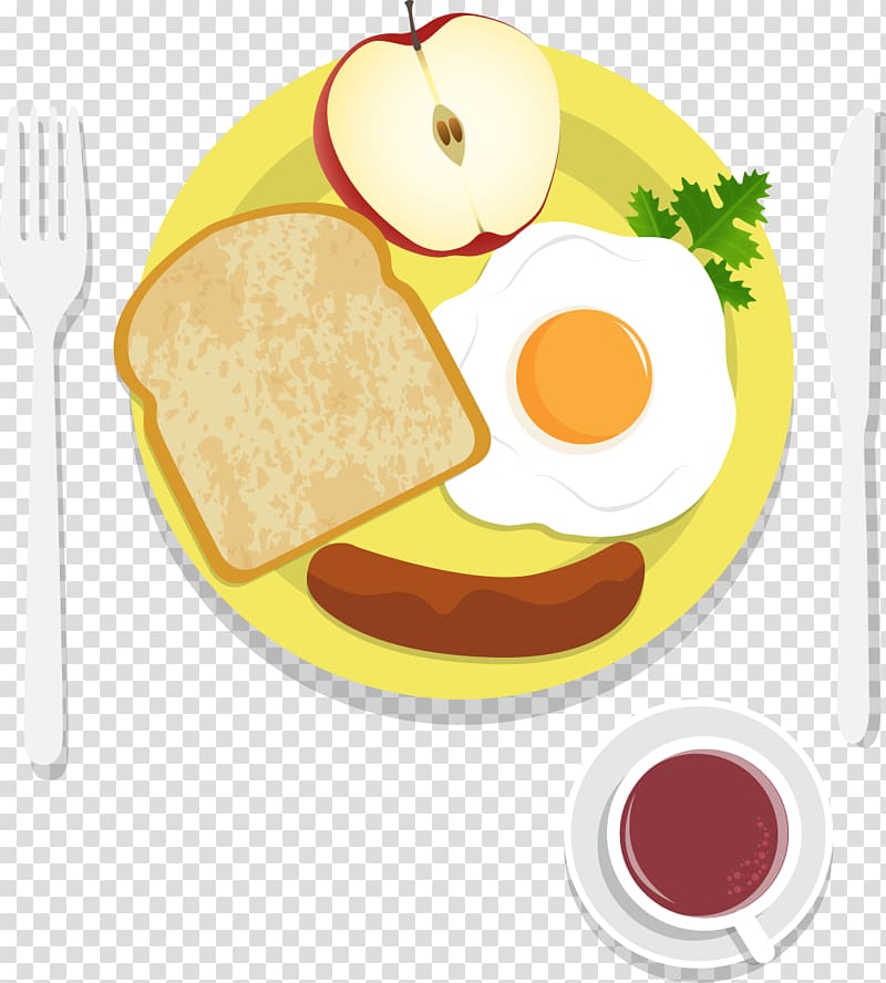 Coffee Breakfast Fried egg Tocino Bread, Delicious breakfast transparent background PNG clipart