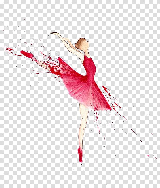 female ballet dancer illustration, Ballet Dancer High-definition television , Watercolor Swan Dance transparent background PNG clipart
