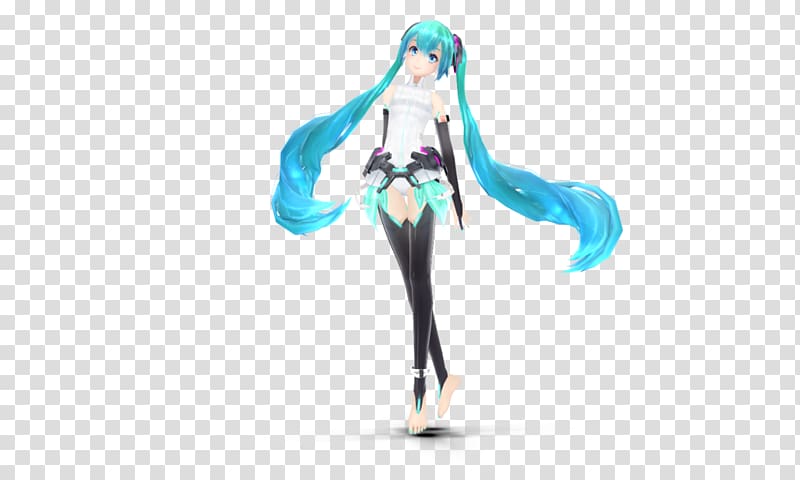 MikuMikuDance Hatsune Miku and Future Stars: Project Mirai Digital art , dimensional effect 2018 transparent background PNG clipart