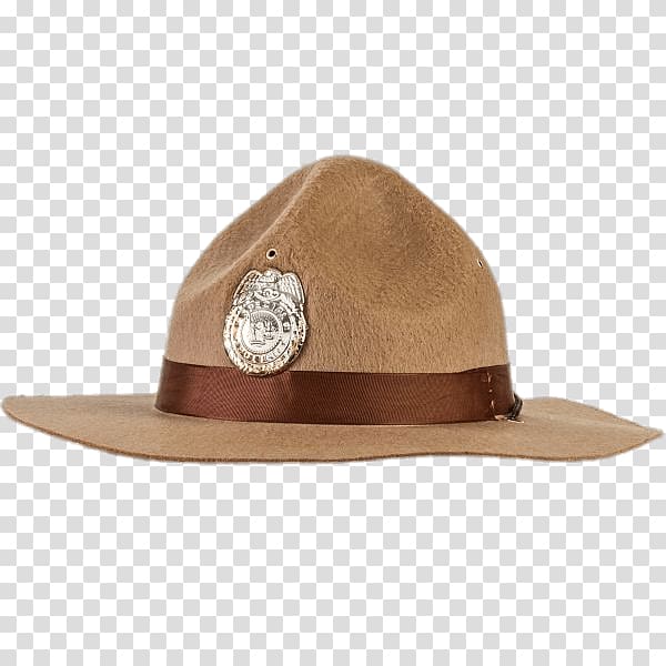 brown police hat illustration, Classic Sheriff's Hat transparent background PNG clipart
