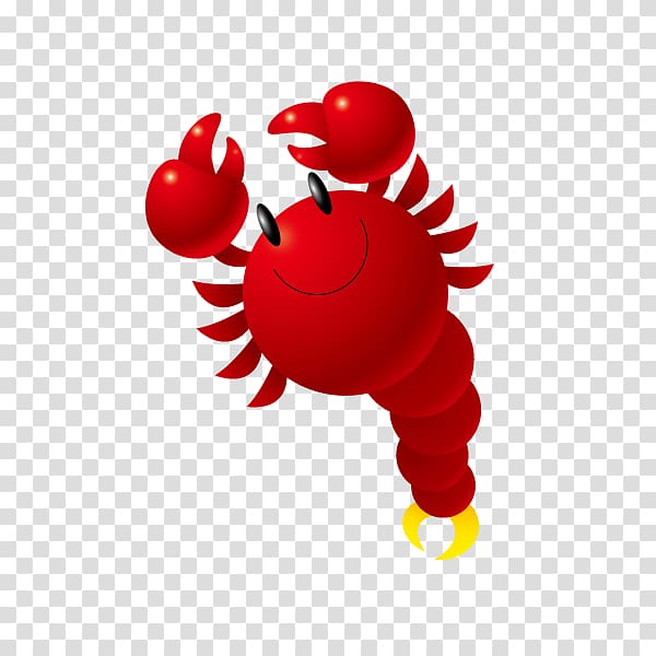 Crab Drawing , Cartoon Red Scorpion transparent background PNG clipart