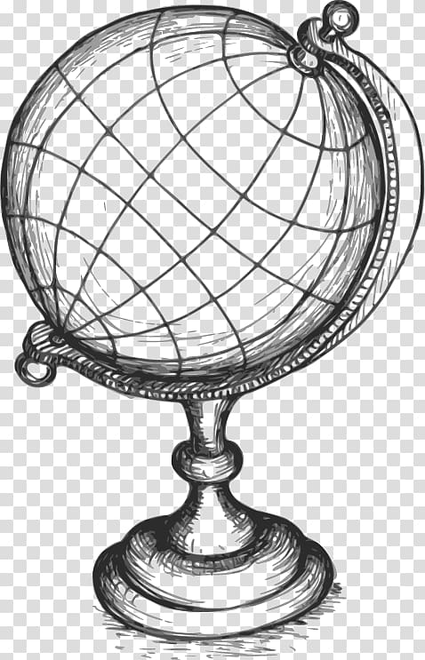3D desk globe illustration, Drawing Graphic design Sketch, Globe sketch transparent background PNG clipart