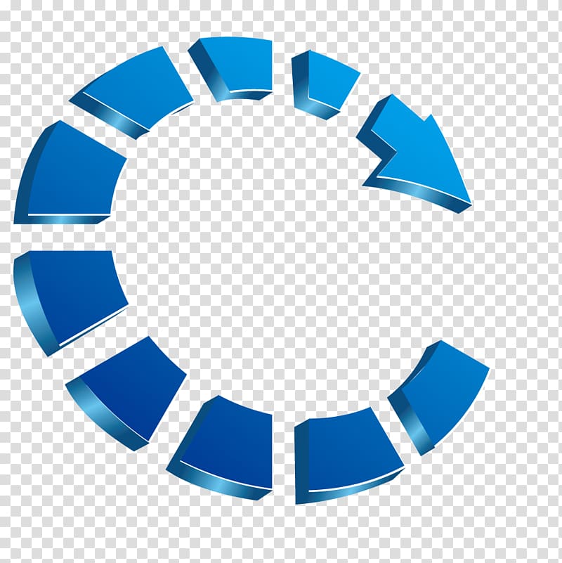 blue direction signage, Arrow Circle, Creative blue arrow transparent background PNG clipart