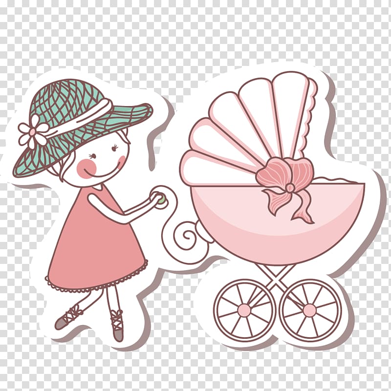 Infant Birth Baby shower Mother, cartoon little girl child transparent background PNG clipart