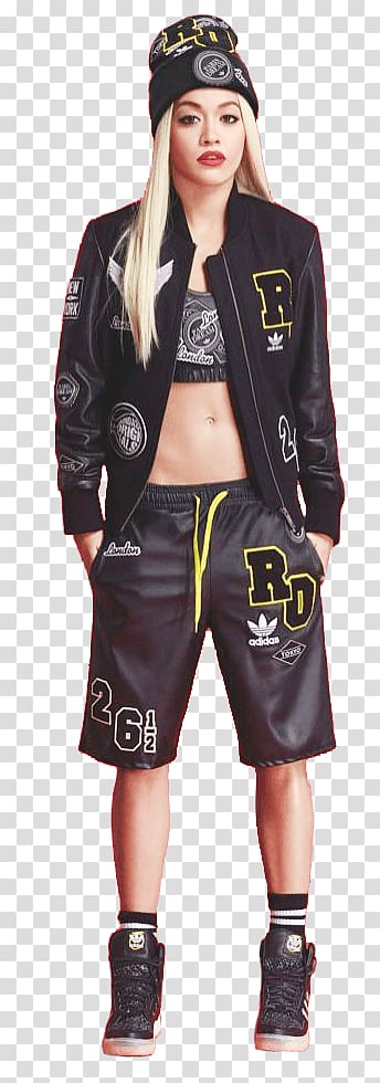 woman wearing black sports bra, Rita Ora Sport transparent background PNG clipart