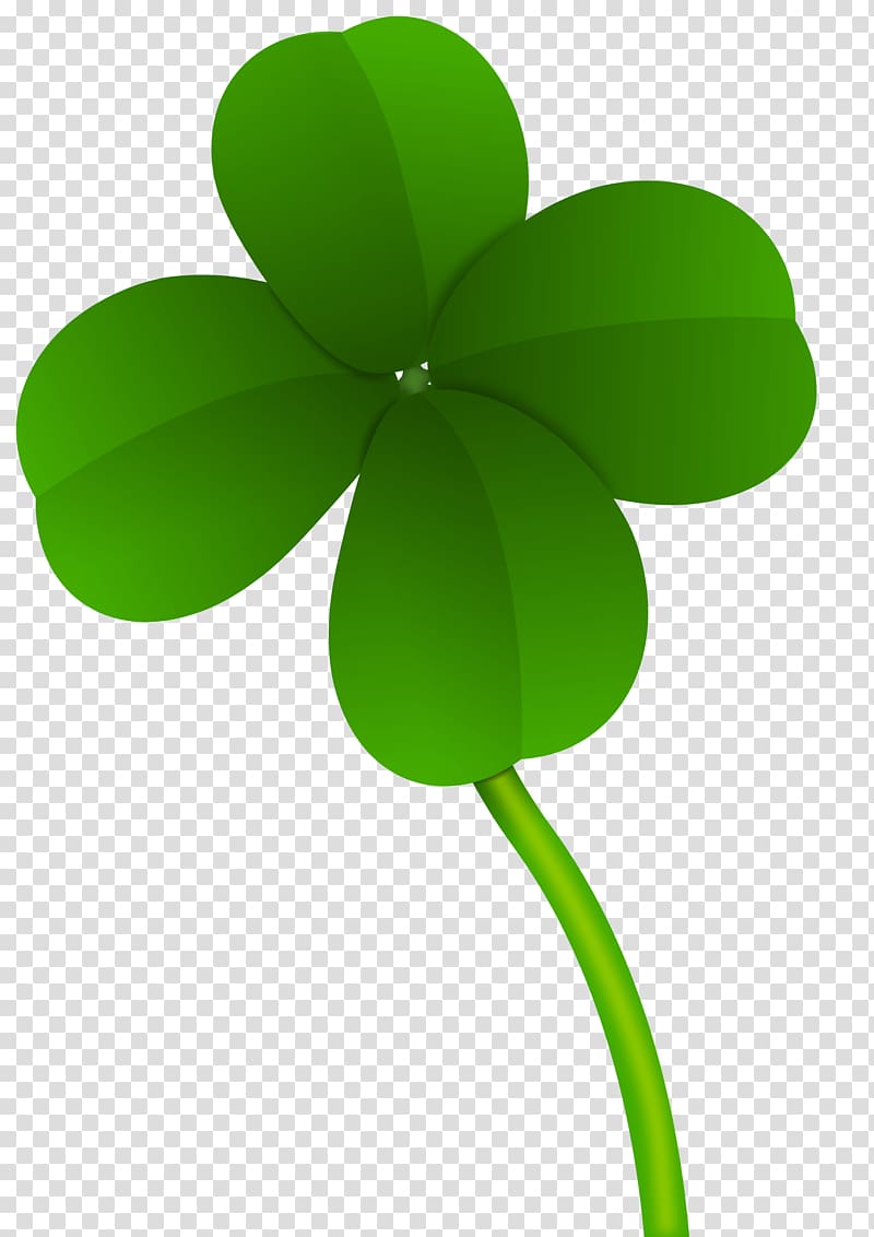 Four-leaf clover, Green Clover transparent background PNG clipart