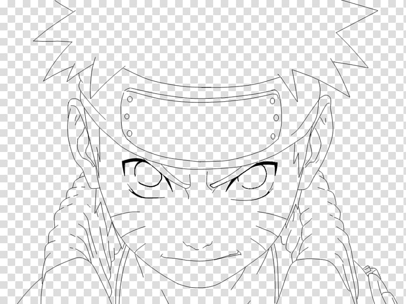 Eye Line art White Nose Sketch, lineart naruto transparent background PNG clipart