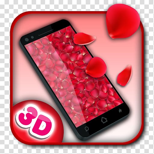 Feature phone Petal Mobile Phones Smartphone Rose, flower 3d transparent background PNG clipart