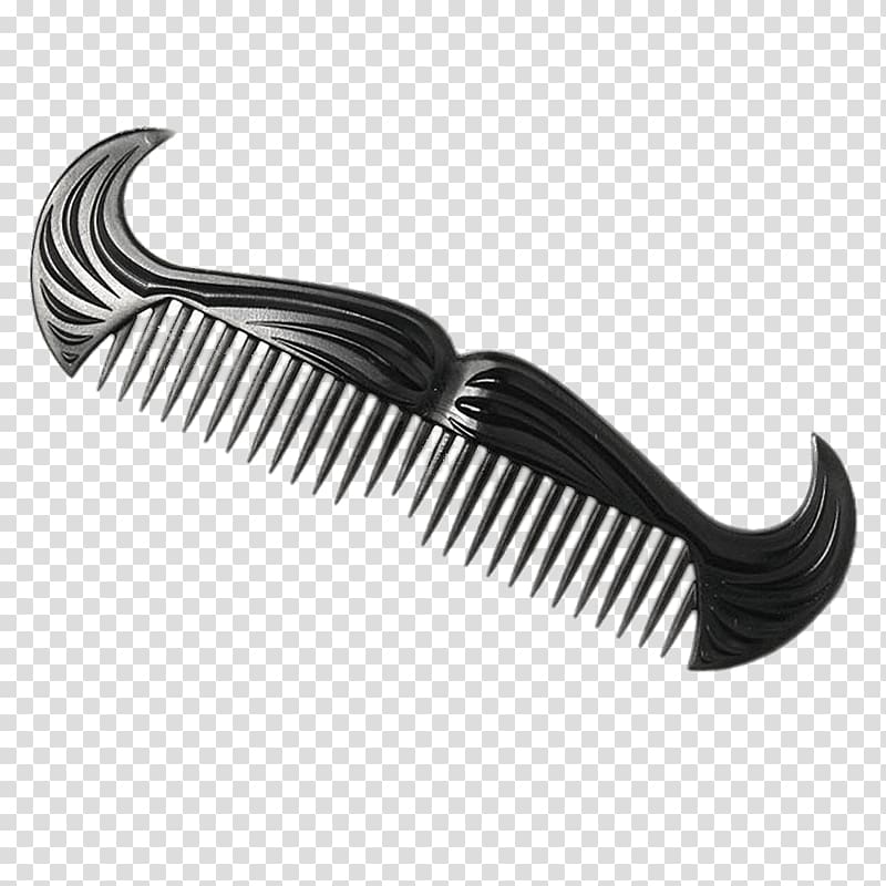 black hair comb illustration, Comb Mustache transparent background PNG clipart