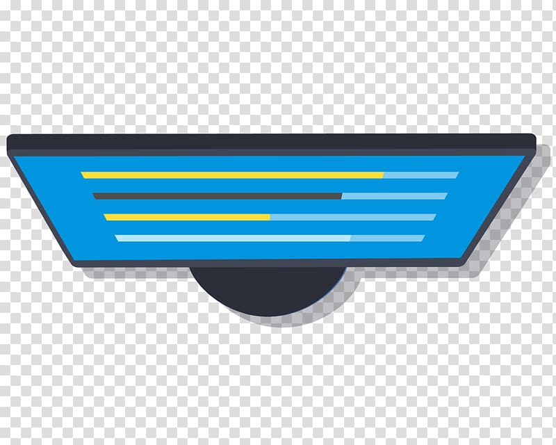 Display device Computer monitor, flattened blue computer monitor transparent background PNG clipart