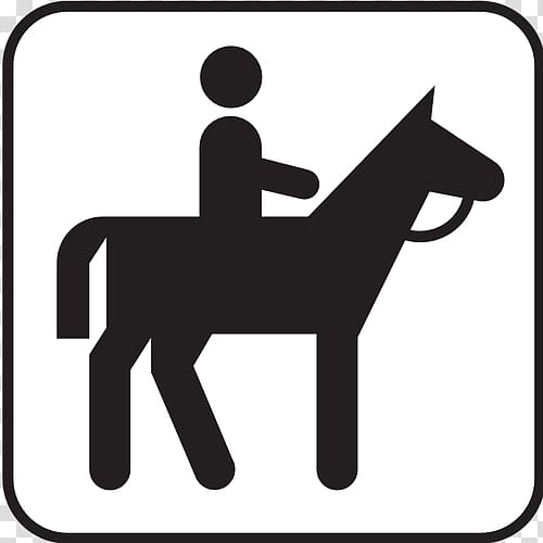 Horse&Rider Equestrianism Icon, Trail Ride transparent background PNG clipart