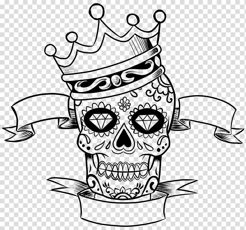Calavera Coloring book Skull Day of the Dead Child, skull transparent background PNG clipart