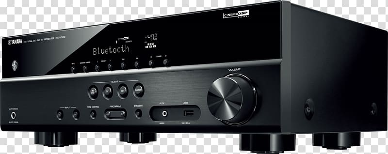 Yamaha RX-V483 AV receiver Yamaha Corporation Yamaha RX-V381 Yamaha RX-V583, Yamaha Reciever transparent background PNG clipart