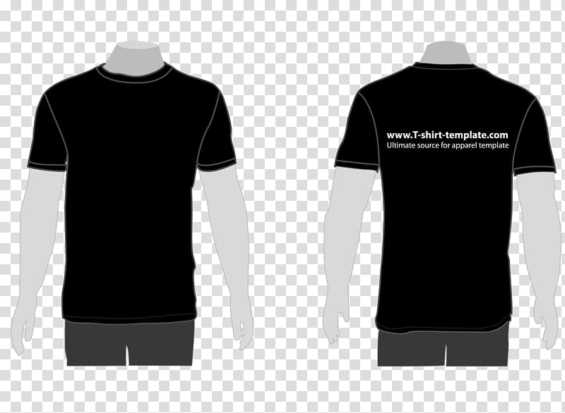 Printed T-shirt Polo shirt, Black T-shirt transparent background PNG clipart