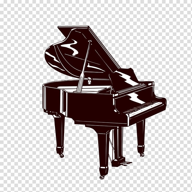 Piano Musical instrument Silhouette, piano transparent background PNG clipart