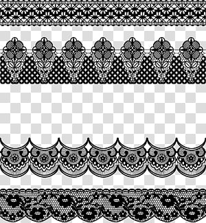 Lace Screentone , black floral transparent background PNG clipart