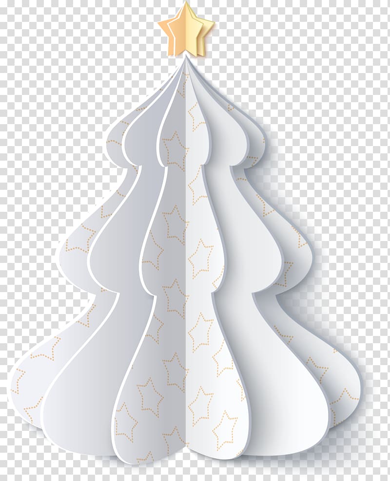Christmas tree Christmas ornament, White Star Christmas tree transparent background PNG clipart