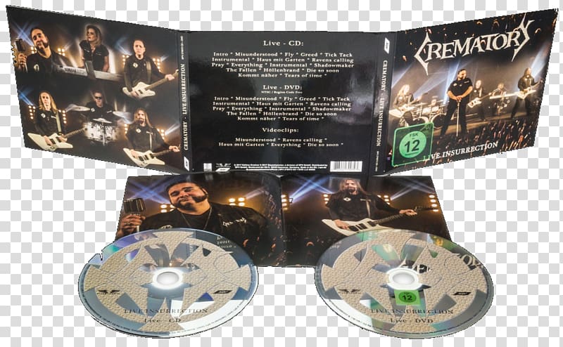 Crematory DVD Live Insurrection Haus mit Garten Compact disc, dvd transparent background PNG clipart