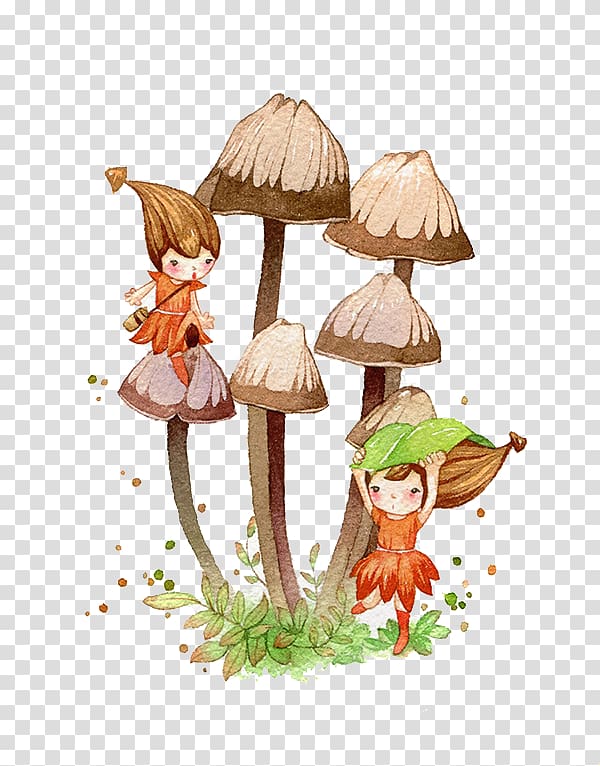 Creativity Illustration, Hand drawn mushrooms transparent background PNG clipart