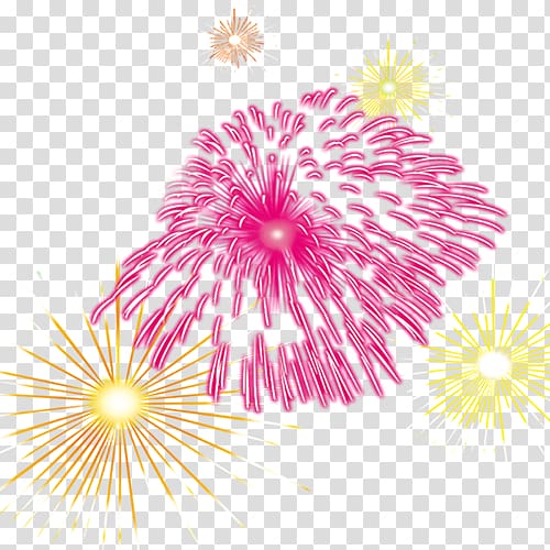 Fireworks Chinese New Year, Fireworks transparent background PNG clipart