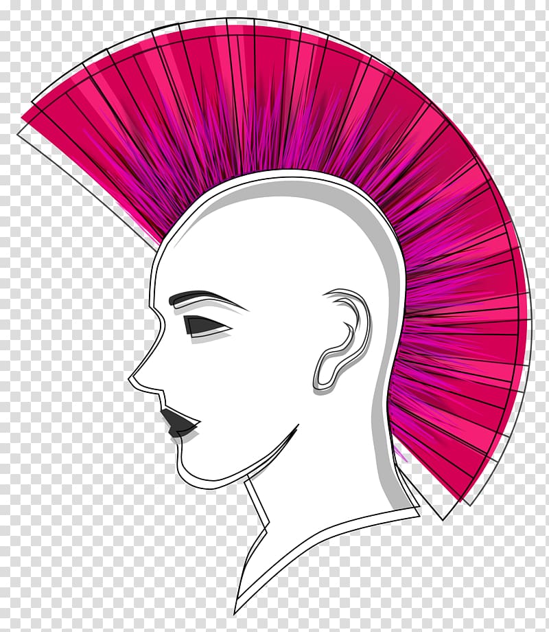 Punk rock Mohawk hairstyle , Mohawk transparent background PNG clipart