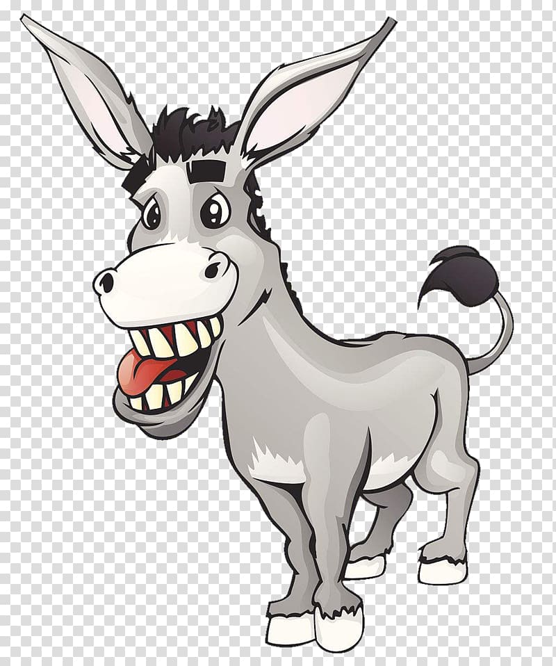 Santa Claus Dominick the Donkey Christmas music, A light grey mule with a thin tongue transparent background PNG clipart