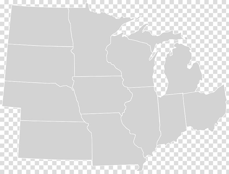 Midwestern United States Blank map Map collection Geography, map transparent background PNG clipart