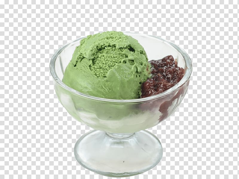 Green tea ice cream Matcha, pistachios transparent background PNG clipart