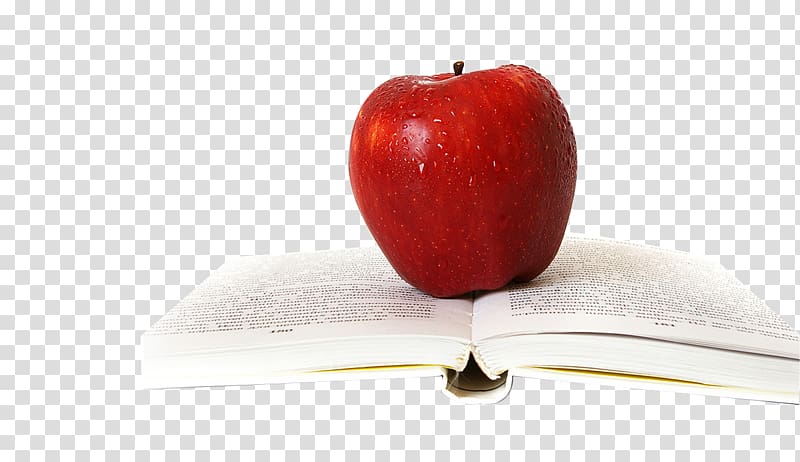 Still life Apple, Apple and books transparent background PNG clipart