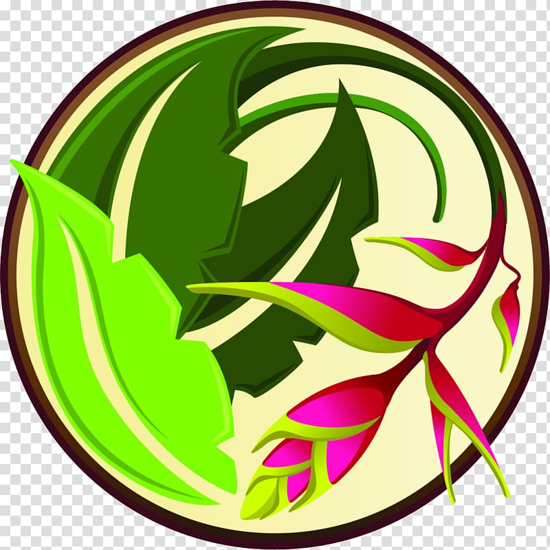 Flower Logo Tropics , Creative floral decoration transparent background PNG clipart