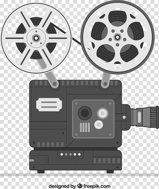Movie projector Film Movie camera, Movie projector design material transparent background PNG clipart