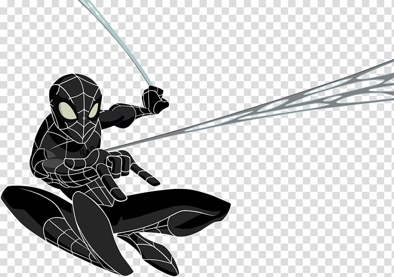 Spider-Man Animated series Drawing Animation Animated cartoon, Spiderman black transparent background PNG clipart