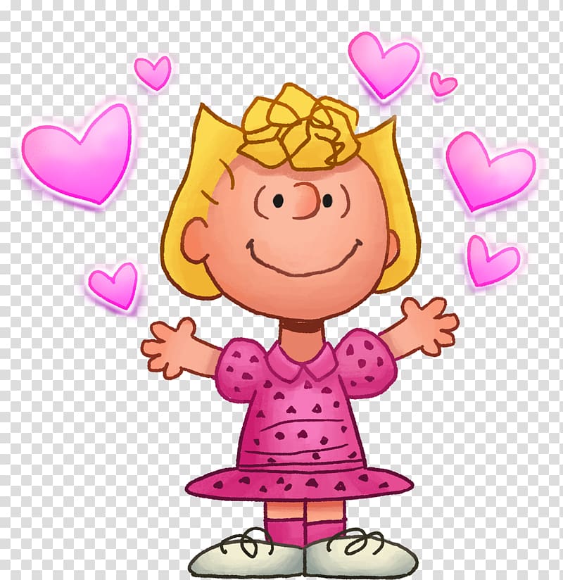 girl wearing pink dress , Sally Brown Snoopy Charlie Brown Lucy van Pelt Linus van Pelt, snoopy transparent background PNG clipart