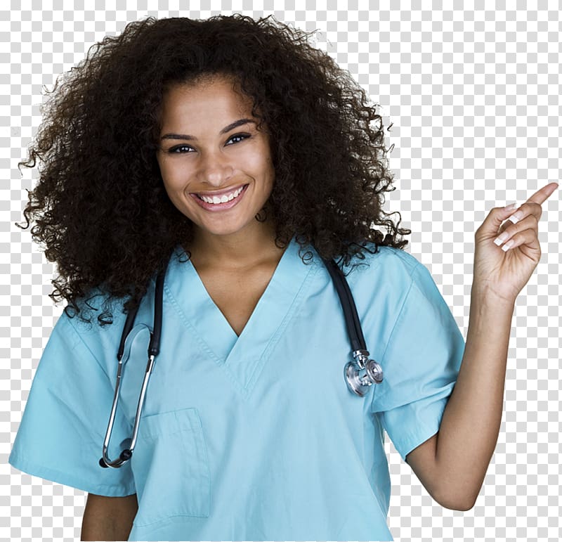 Physician assistant Registered nurse Health Care Nursing, Aunty Curly Hair transparent background PNG clipart