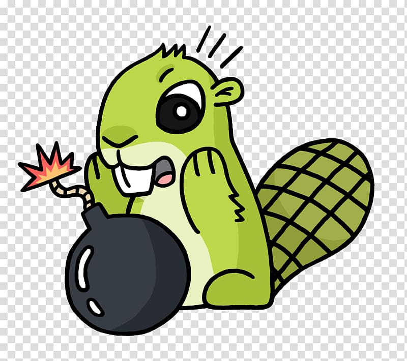 green beaver and black bomb , Bomb Adsy transparent background PNG clipart