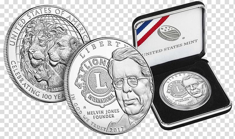 Dollar coin Proof coinage Lions Clubs International United States Dollar, Coin transparent background PNG clipart