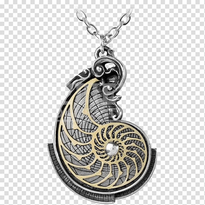 Golden spiral Charms & Pendants Necklace Jewellery Golden ratio, necklace transparent background PNG clipart