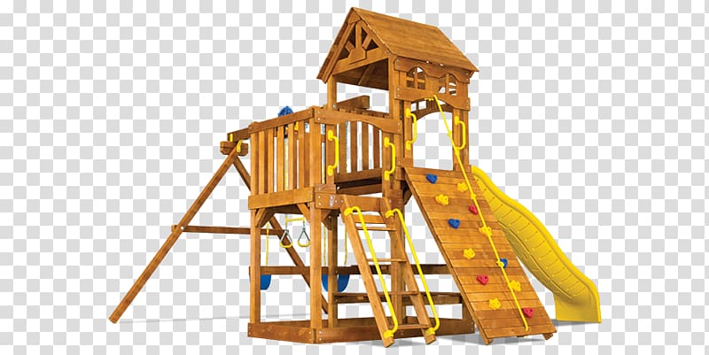 Playground Swing Climbing Playscape Outdoor playset, wooden playground fort transparent background PNG clipart
