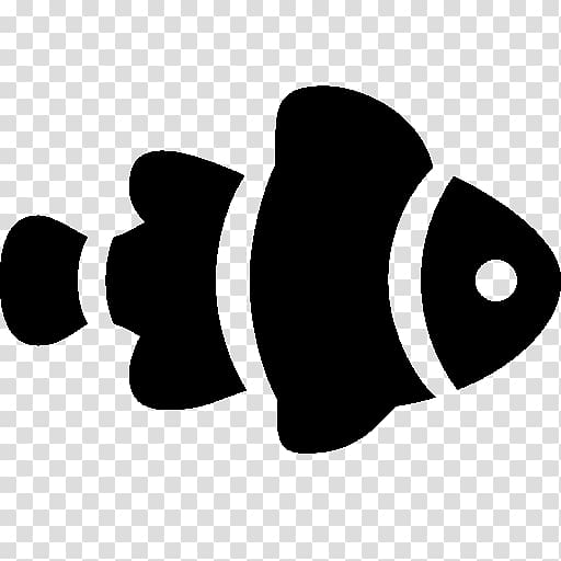 Computer Icons Clownfish, black and white fish transparent background PNG clipart