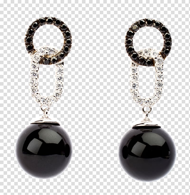 Earring Pearl Jewellery Gemstone Onyx, pearls transparent background PNG clipart