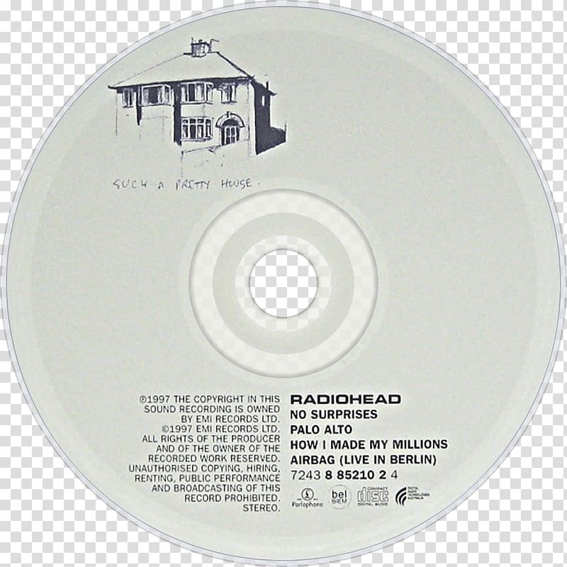 No Surprises Compact disc Radiohead CD single Parlophone, Radiohead transparent background PNG clipart