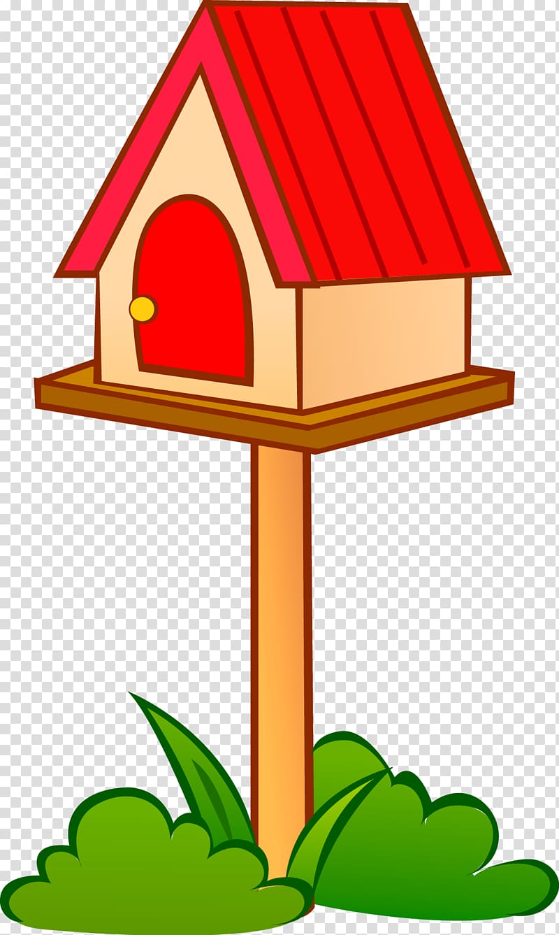 Cartoon Illustration, Bird house transparent background PNG clipart