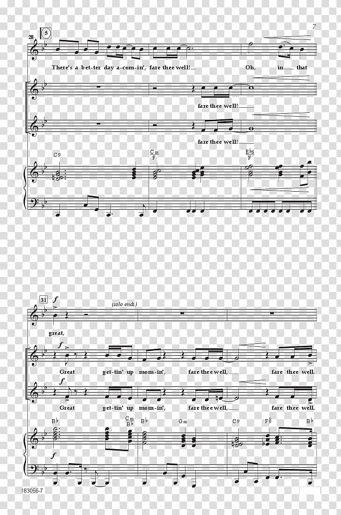 Sheet Music J.W. Pepper & Son SATB Choir, sheet music transparent background PNG clipart