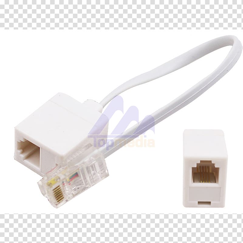Adapter Serial cable RJ-11 8P8C Electrical connector, RJ45 cable transparent background PNG clipart