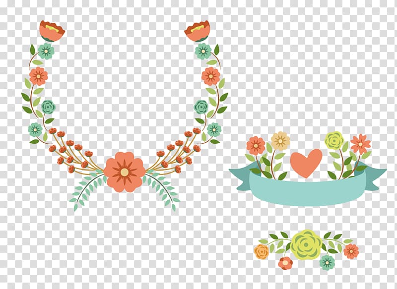 Flower Garland, Cartoon Garland transparent background PNG clipart