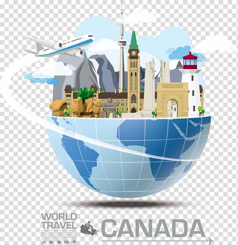 Infographic , Decorative Building Canada Attractions transparent background PNG clipart