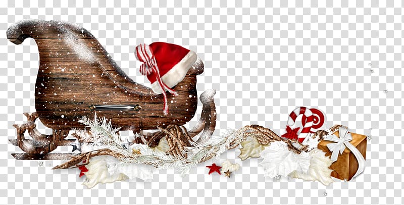 Chihuahua Santa Claus Christmas Snowflake, santa sleigh transparent background PNG clipart