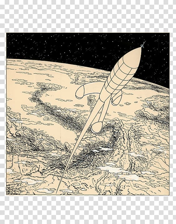 Destination Moon Land of Black Gold Explorers on the Moon Red Rackham's Treasure Prisoners of the Sun, Planche transparent background PNG clipart