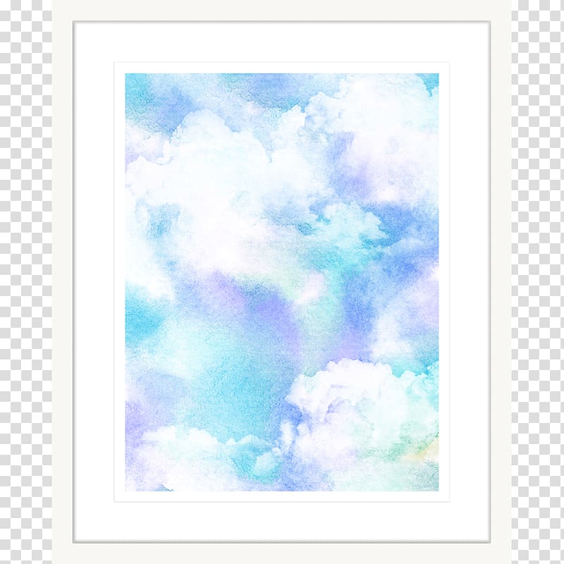 Cloud Frames Watercolor painting Blue, cloud watercolor transparent background PNG clipart