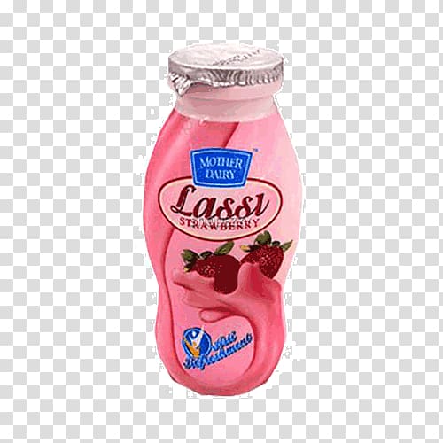 Lassi Buttermilk Flavor Strawberry juice, milk transparent background PNG clipart